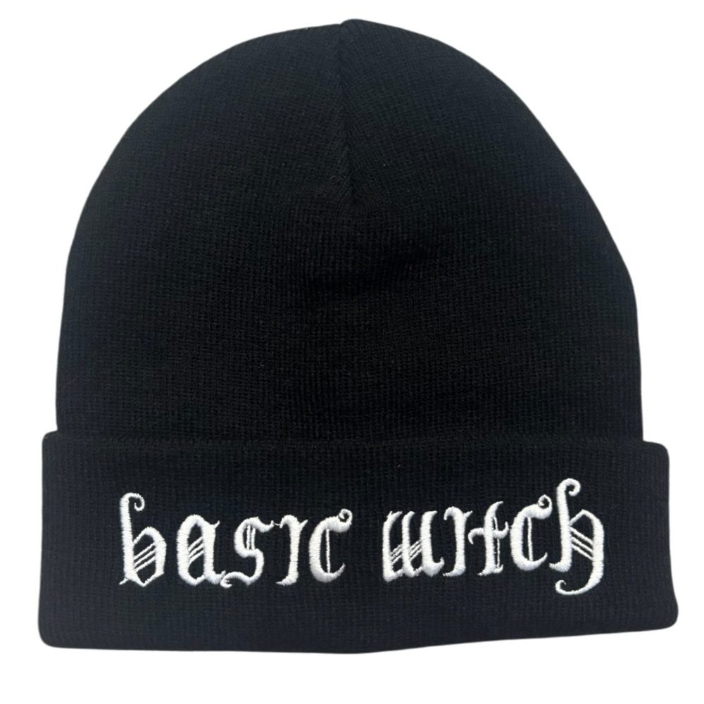 Knit Beanie Hat Basic Witch Graphic Knit Hat Bund… - image 3